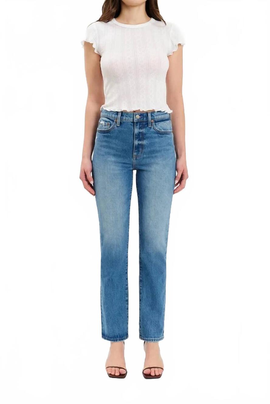 NEW DAZE smarty high rise slim straight jeans in alter ego
